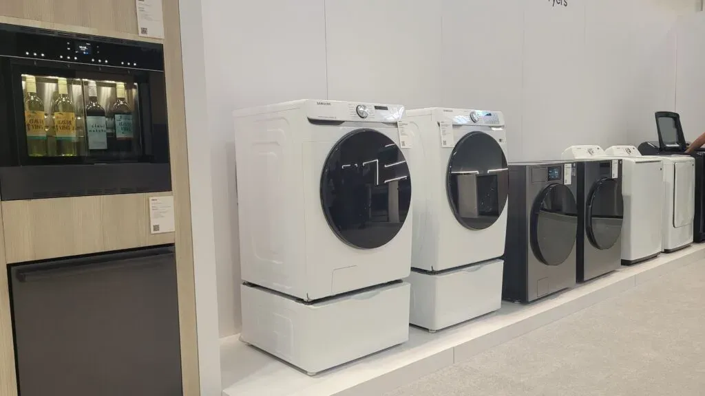 Laundry appliances at an expo